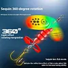 5pcs Metal Spoon Spinner Fishing Lure with Tackle Box Fishing Wobblers Hard Bait