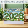(US Local)2026 Calendar Diamond Painting Kit DIY Diamond Art Desk Calendar for Home Office