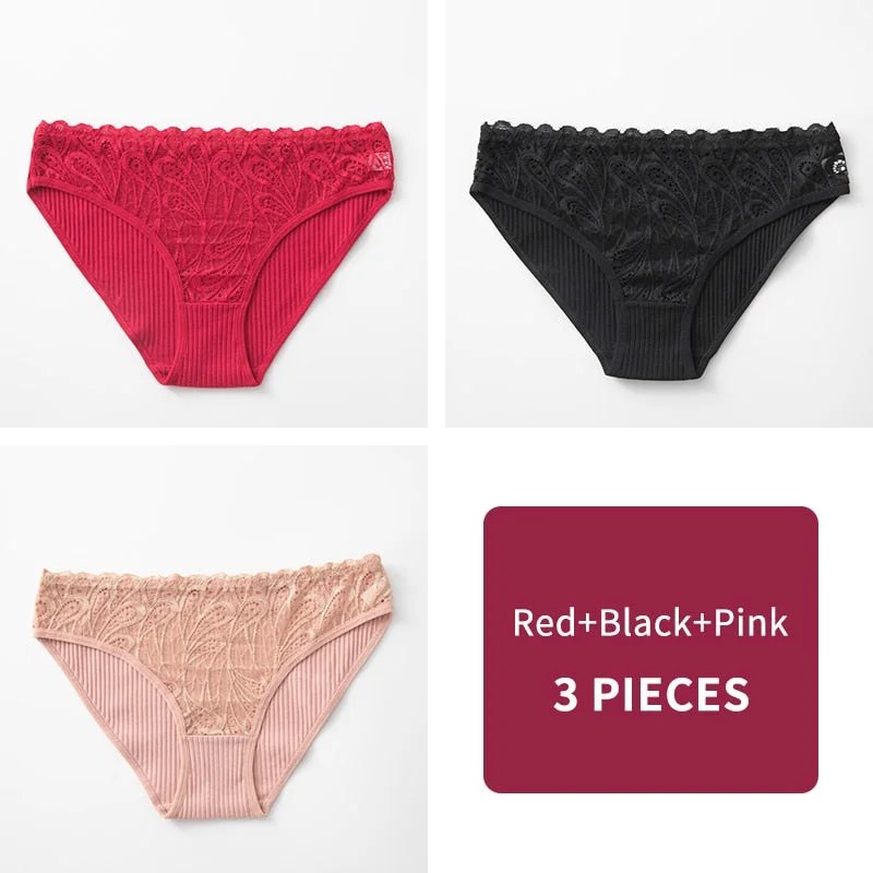 Cotton Panty 3Pcs/lot Solid Women's Panties Comfort Underwear Skin-friendly Briefs For Women Sexy Low-Rise Panty Intimates