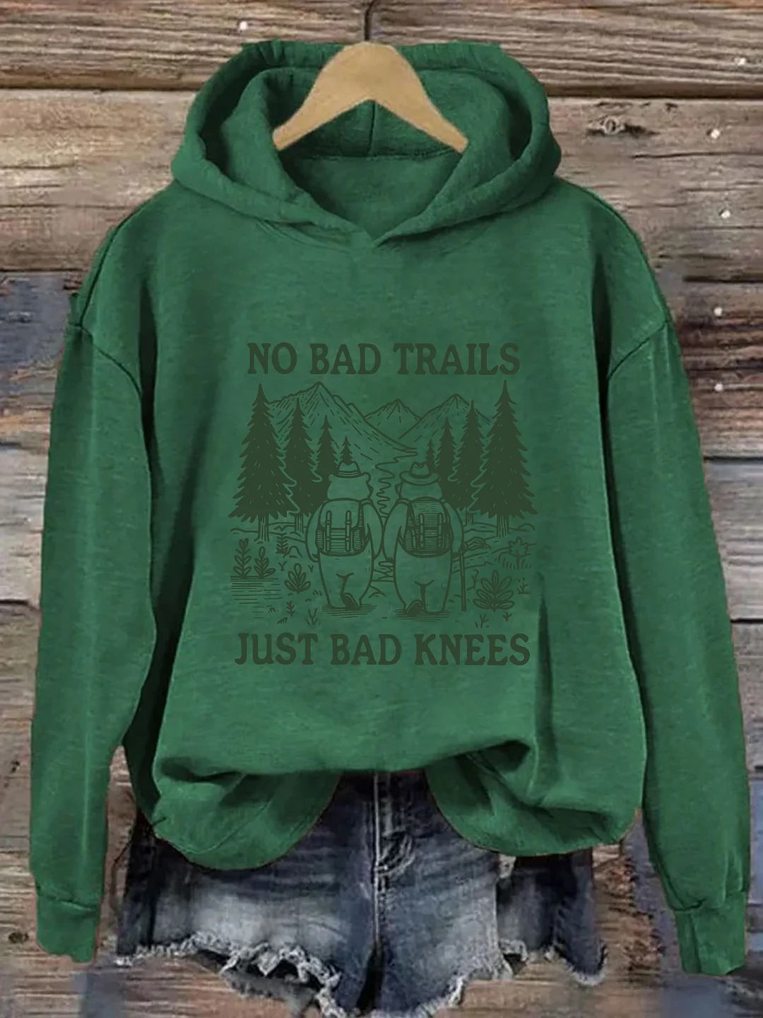 No Bad Trails Just Bad Knees Hoodie