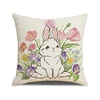 4pcs Easter Pillow Covers 45x45cm Pillowcase for Easter Decor Couch Sofa Bedroom