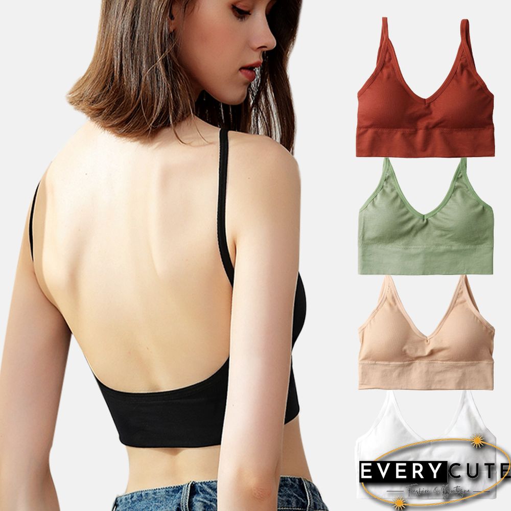 Seamless Underwear Shoulder Tank Top Vest Sleeveless Women Fashion Push-Up Cotton Fitness Comfortable Shirt Bra Large Size Tops