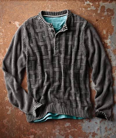 Men's retro casual tops