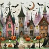 Halloween Hut - 11CT Stamped Cross Stitch - 50*50cm - Halloween