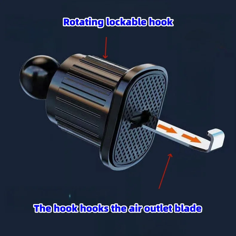 Car mobile phone navigation gravity anti-shake bracket