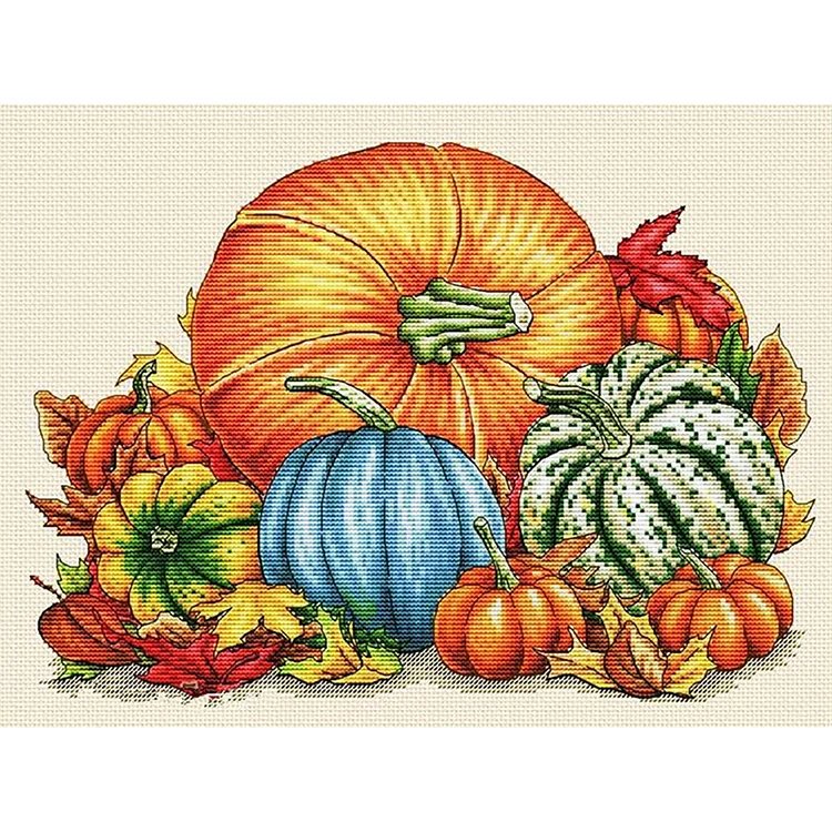 Halloween Pumpkin 14CT Counted Cross Stitch 34*48CM