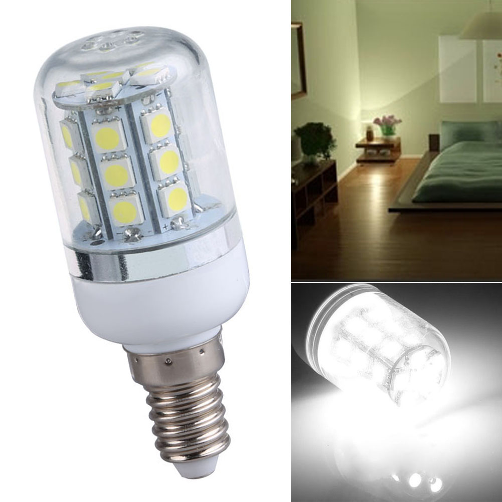 

E14 Cool White 5W 27SMD 5050 LED Corn Bulb w/Cover 110V Light, 501 Original