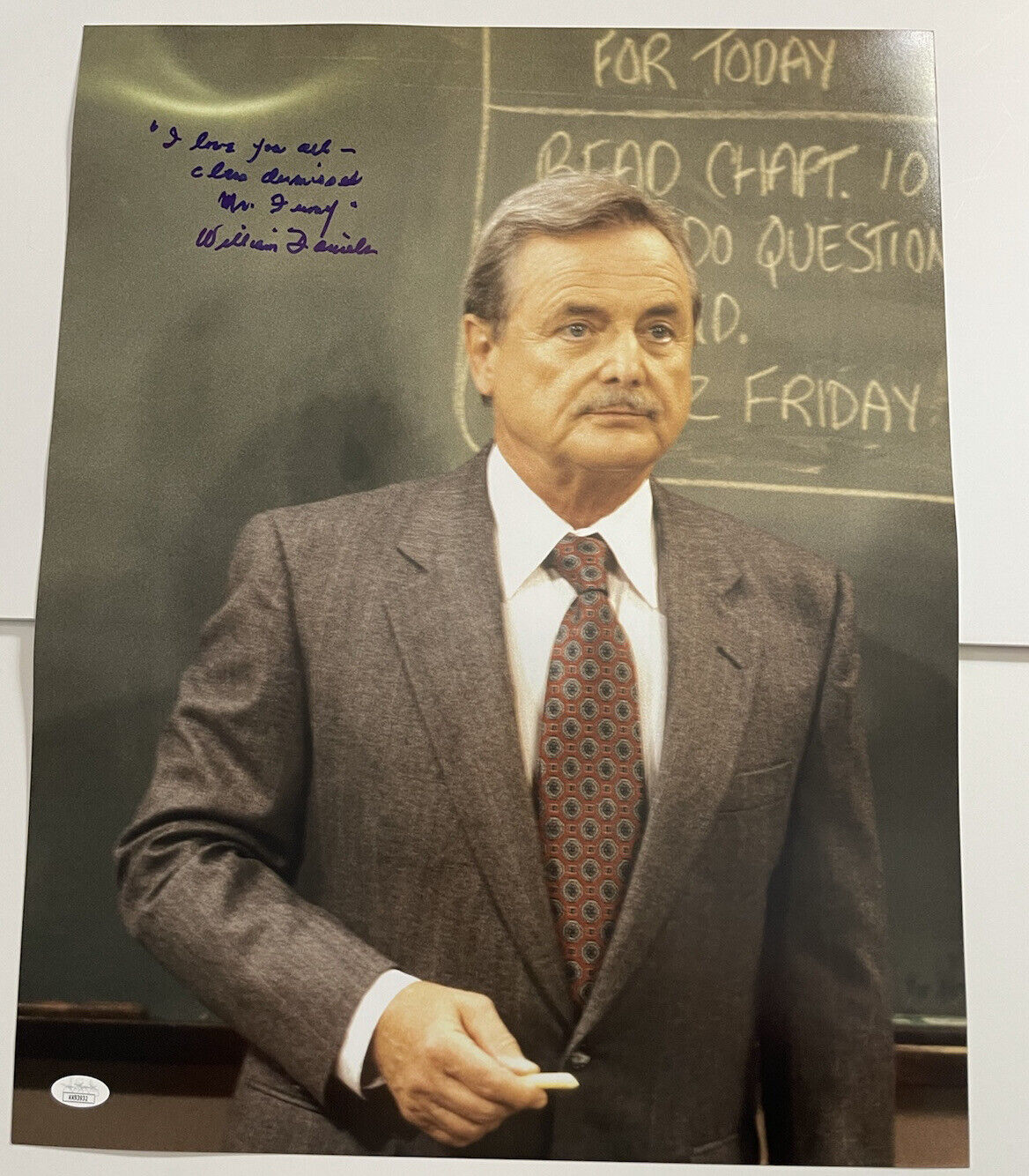 William Daniels Signed BOY MEETS WORLD Mr FEENY 16x20 Photo Poster painting Autograph JSA COA