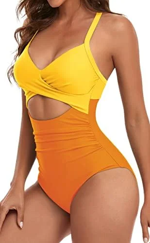 Cutout High Waisted One Piece Swimsuits