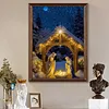 Snow Jesus Full DIY 5D Round Drill Diamond Painting Kit for Adult 30x40cm