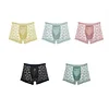 Men's High-End SatinSeamless Breathable Antibacterial Large Size Lace Mesh Boxer Briefs