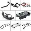 AMK 1/10 RC Crawler Car Land Cruiser LC80 ABS Interior Body Mount Roof Rack Bull Bar Bumper Snorkel LED Lights for SCX10 TRX4 Redcat (Vent Visor)