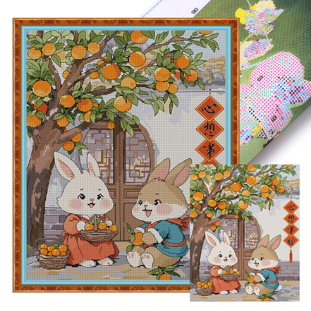 Wishes Come True Full 14CT Pre-stamped Canvas(34*47cm) Cross Stitch(backstitch)