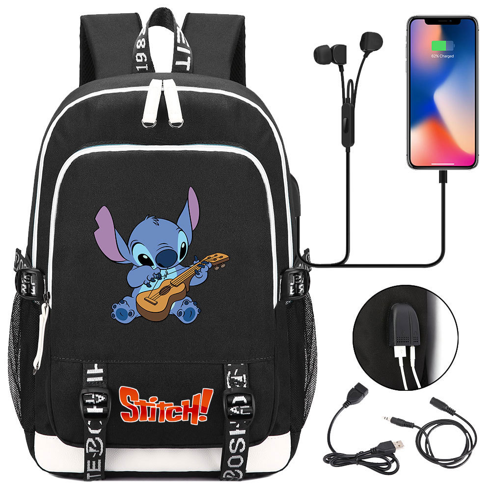 Stitching Together Comfort and Style: Double-Sided Backpack with Multi-Pocket Large Capacity and Laptop Protection, USB Charging Cable Connectivity for 15-Inch Laptop - Popular Movie Theme-Mayoulove
