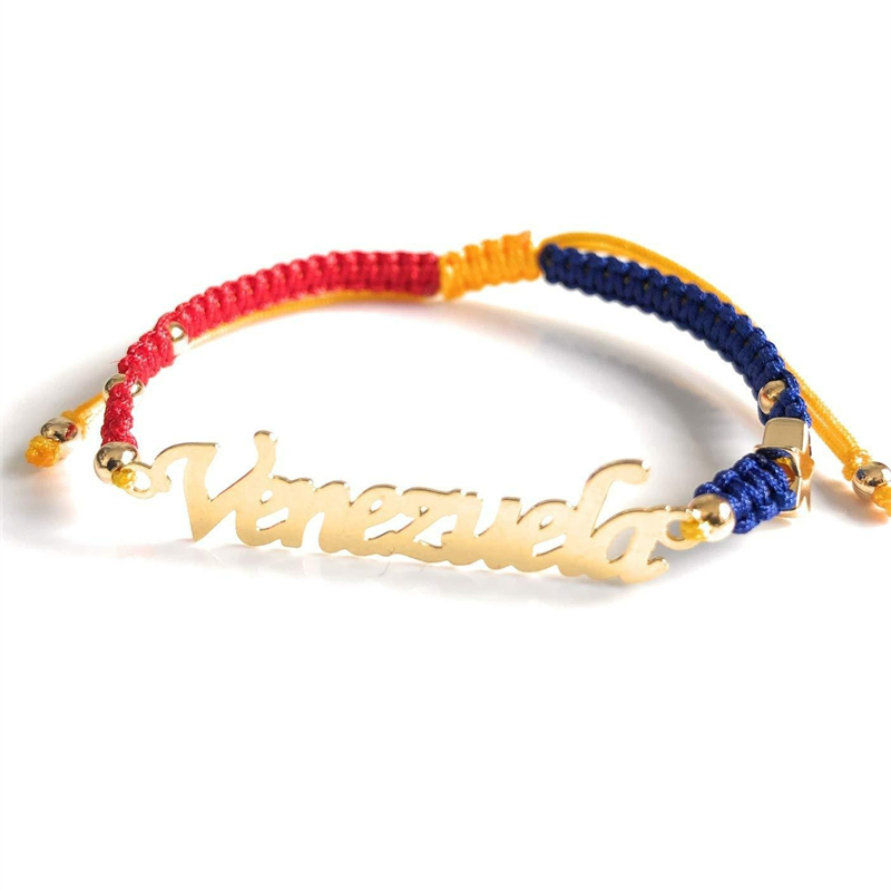 Venezuela Inspired Colorblock Woven Bracelet artswardrobe