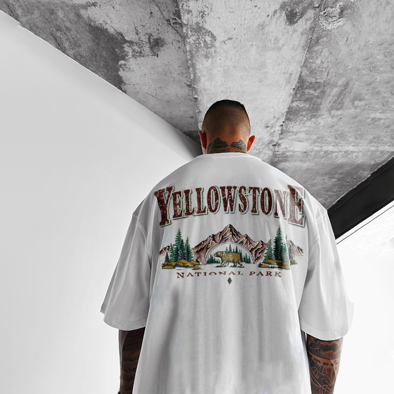 Oversized Vintage 'Yellowstone' T-Shirt / [blueesa] /