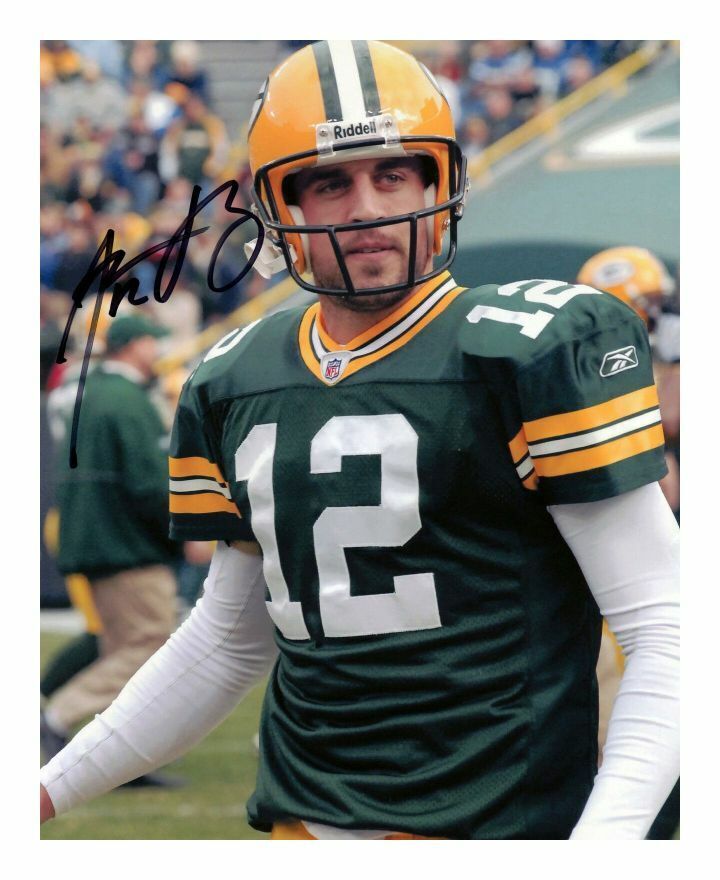 AARON RODGERS - GREEN BAY PACKERS AUTOGRAPH SIGNED PP Photo Poster painting POSTER