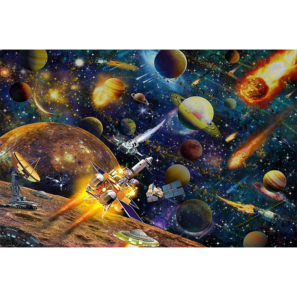 

60*40CM - Round Drill Diamond Painting - Star Fight (Big Size), 501 Original