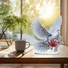 2D Flat DIY 5D DIY Diamond Art Tabletop Ornament Kit for Table Home Decor (Bird)