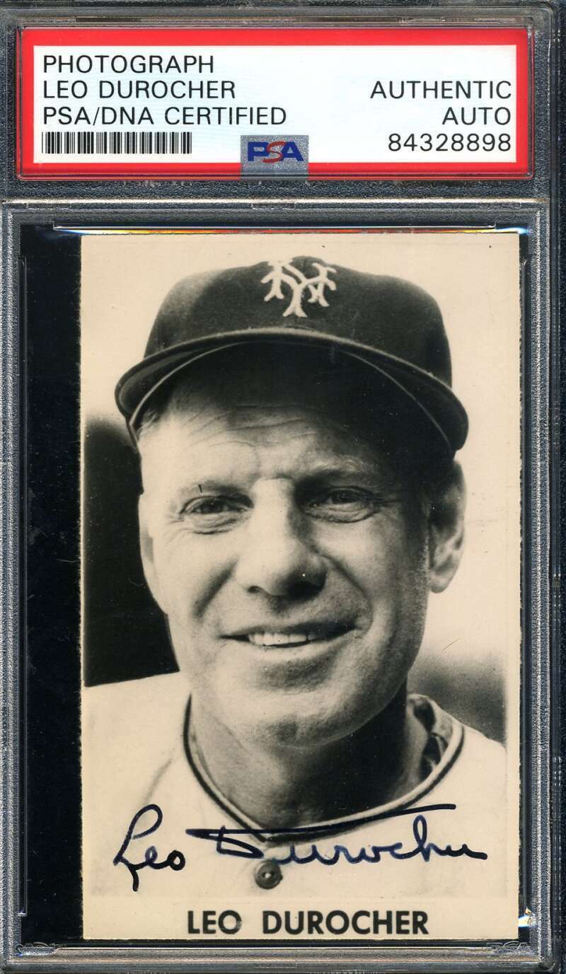 Leo Durocher PSA DNA Coa Signed Vintage 1951 Photo Poster painting Autograph