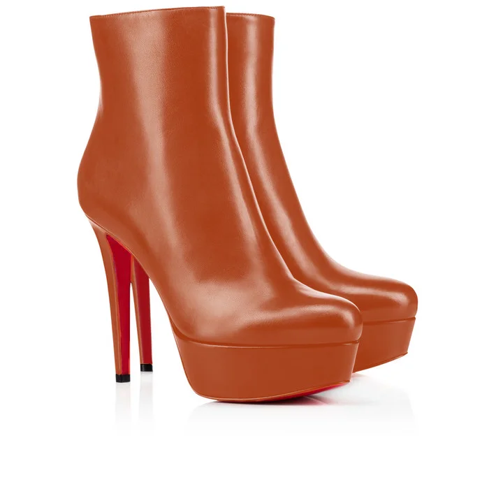 120mm Women's Platform Heels Fashion Bianca Booty Red Bottom Shoes-MERUMOTE