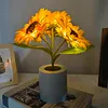 Shimmering Sunflower Lamp Rechargeable Sunflowers Flower Lamp Sunflower Night Light for Mom Wife Friends Girlfriend Teacher Grandma