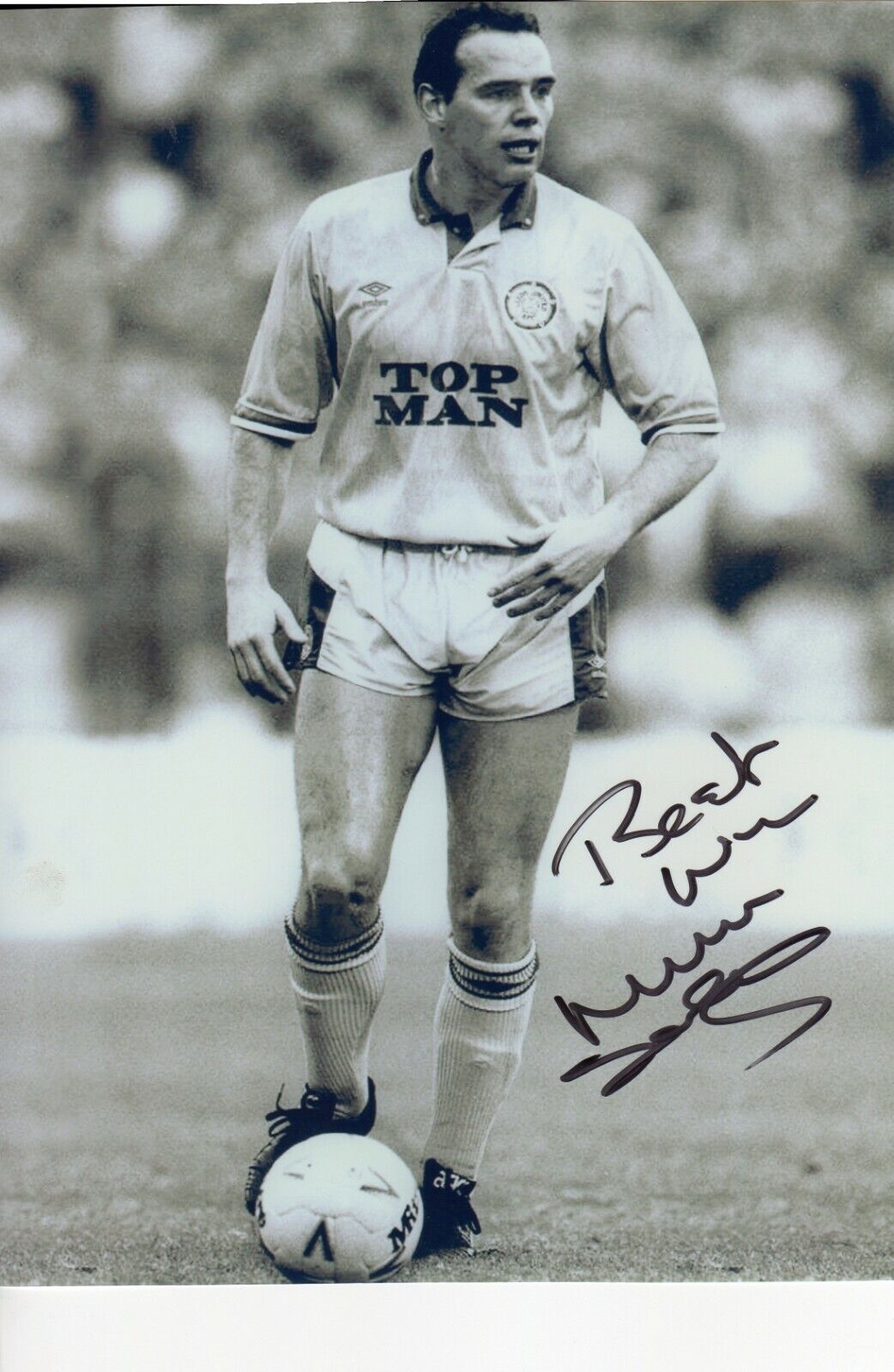 MEL STERLAND AUTOGRAPH, LEEDS UNITED, FOOTBALL