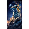 (Big Size) Ferocious Tiger - 11CT Stamped Cross Stitch 40*70CM