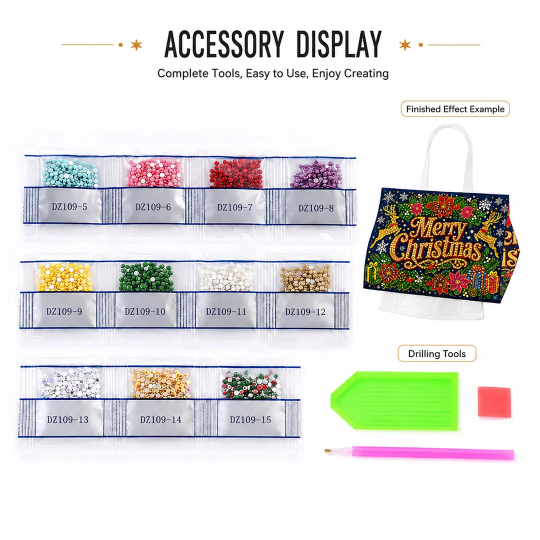 Diamond Tissue Organizer Exquisite Craftsmanship for Bathroom Bedroom Decor (Christmas)