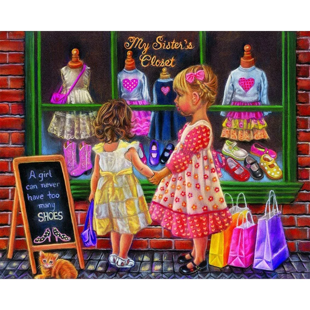 Sisters - Full Round - Diamond Painting(50*40cm)