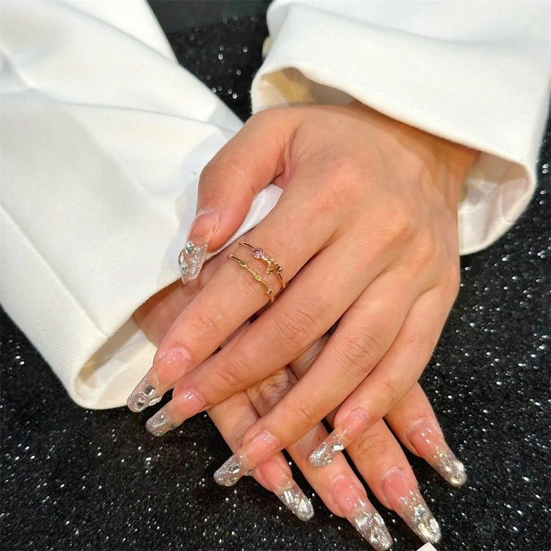 Elegant Streetwear Geometric 304 Stainless Steel Plating Open Rings