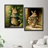 (US Local)2pcs/set Rabbit-11CT Stamped Cross Stitch Kit(40x50cm)