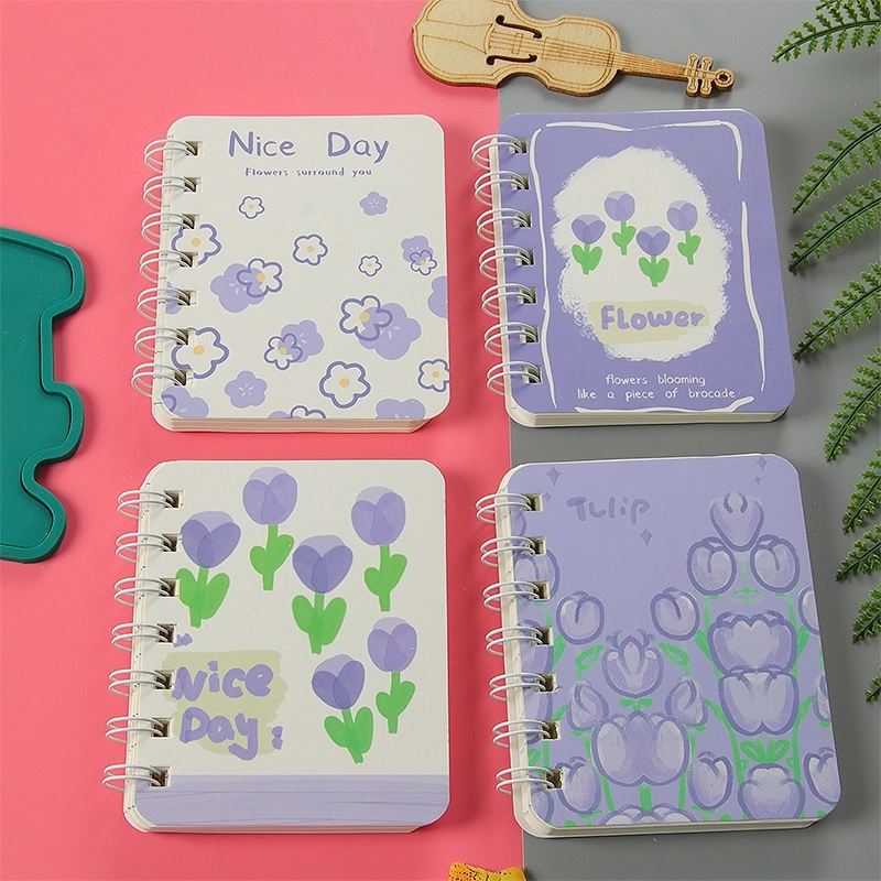 A7 Flip Coil Notebook Student Small Pocket Mini Portable Office Notepad Random 1 Piece