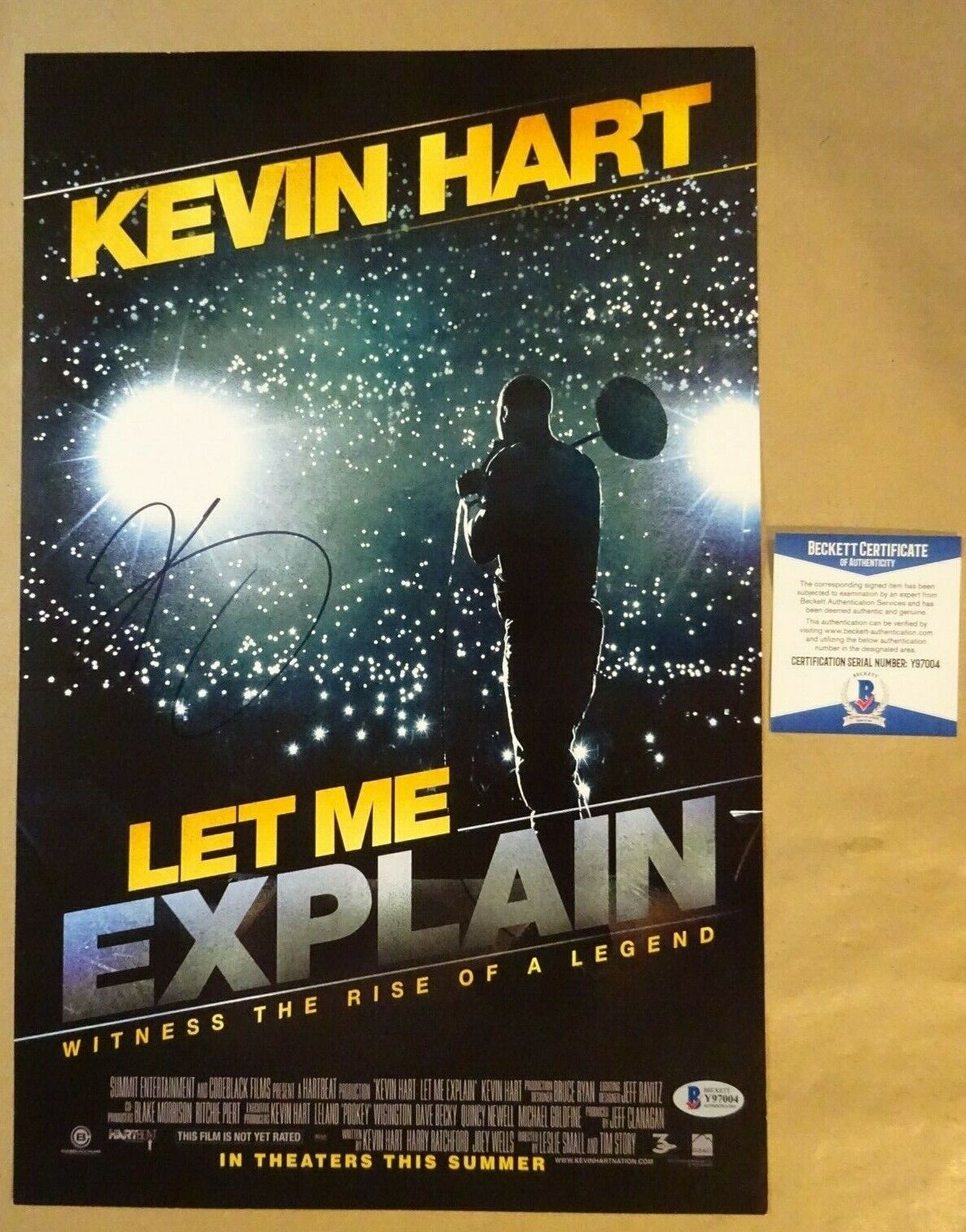 Signed KEVIN HART Autographed LET ME EXPLAIN Photo Poster painting 11x17