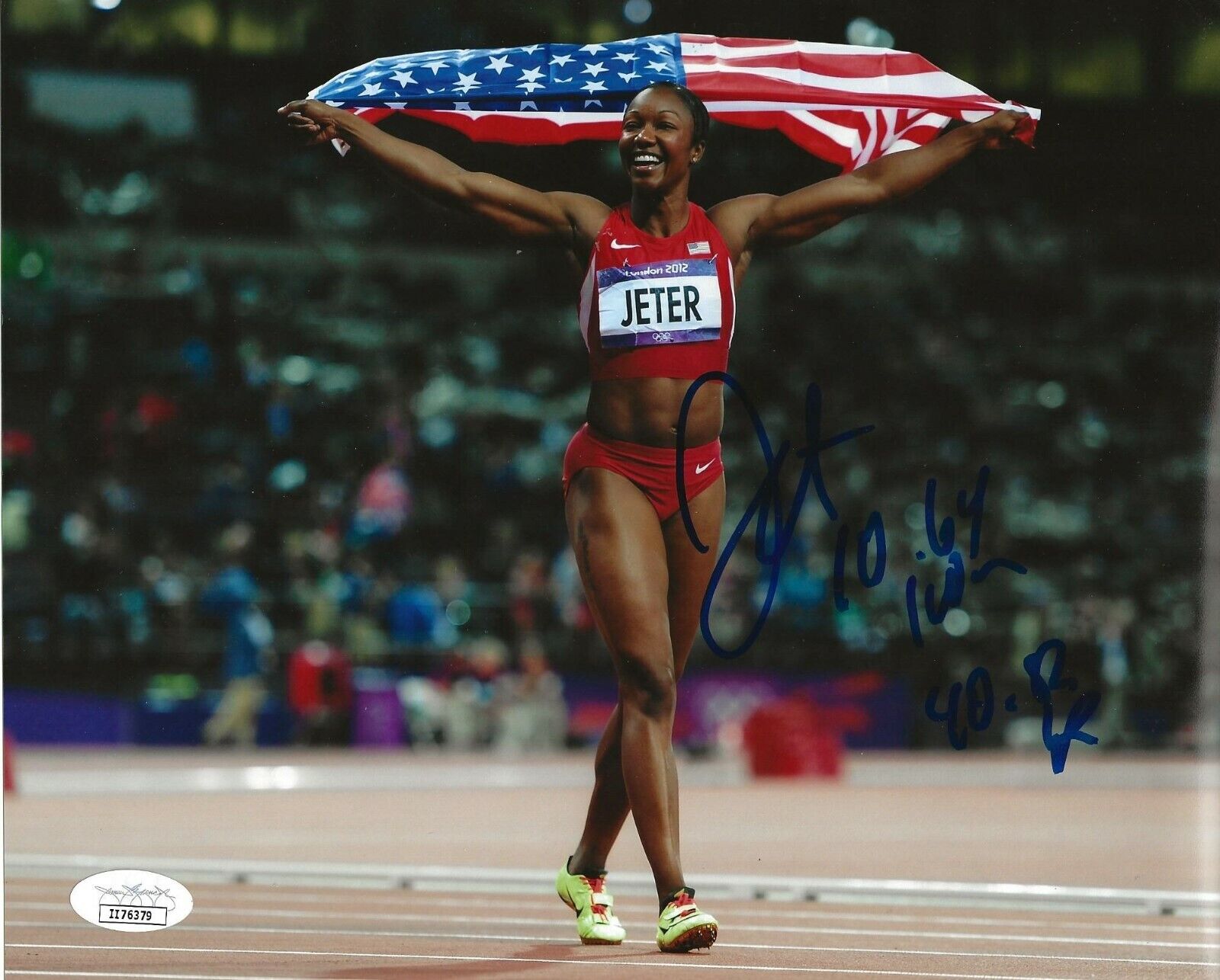 Carmelita Jeter USA Olympics signed 8x10 Photo Poster painting autographed Track And Field 3 JSA