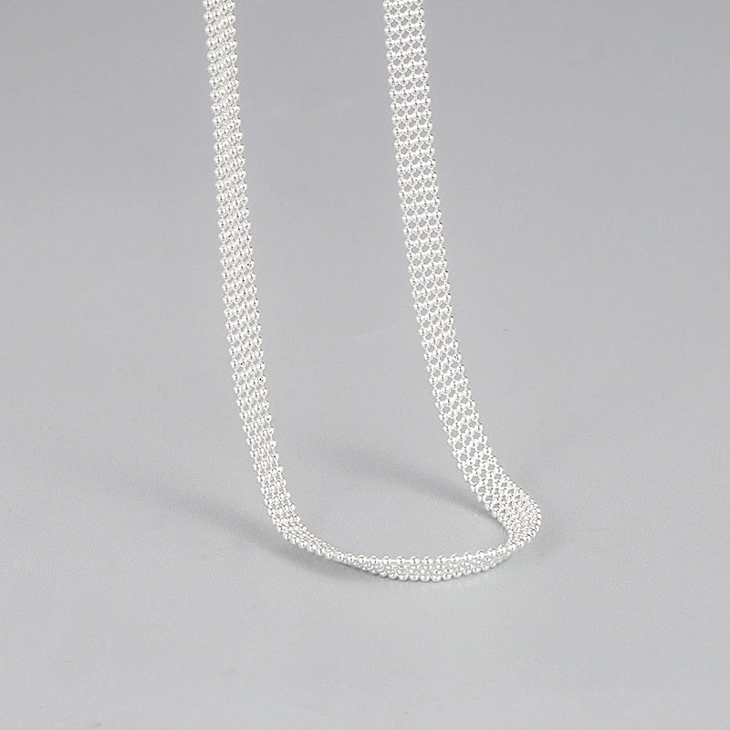 925 Sterling Silver Patchwork Plating Geometric Long Necklace Necklace Choker