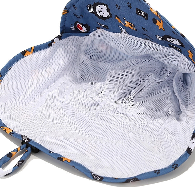 Children Unisex Cartoon Style Animal Printing Sun Hat