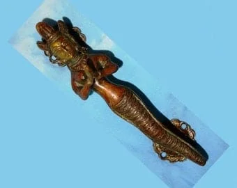 pornhint Pornhint Brass Naga Kanya Door Pull | 8'' Inches Mermaid Door Handle | Mythical Greek Lady