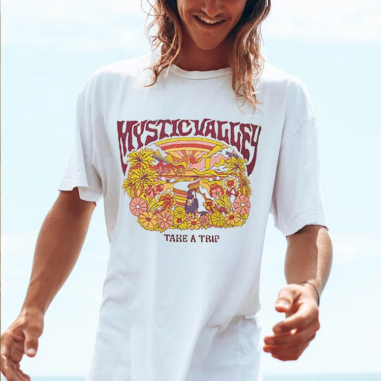 TAKE A TRIP Unisex Retro Short Sleeve Tee c24d