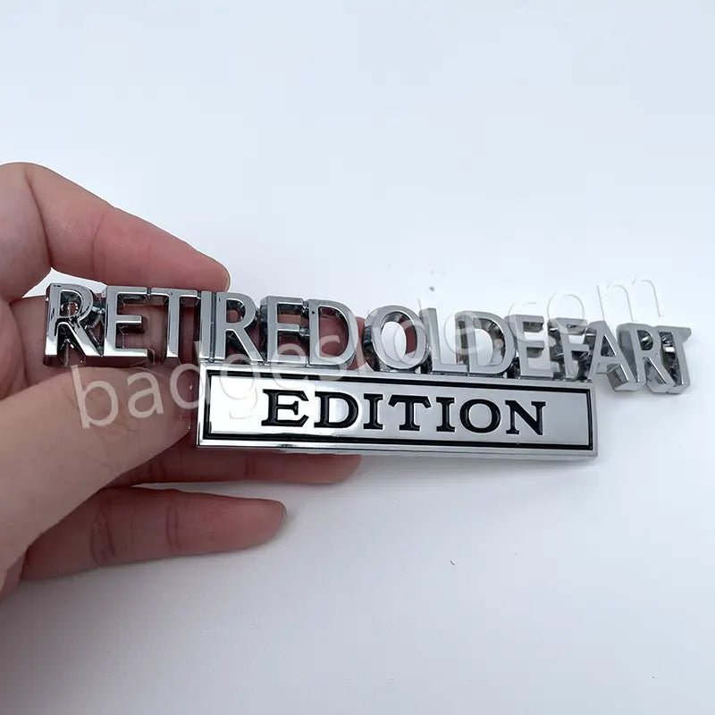 The Original Retired Olde Fart Emblem Fender Badge-Custom-3