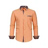 Men's Colorblock Plaid Collar Casual Super Stretch Shirt