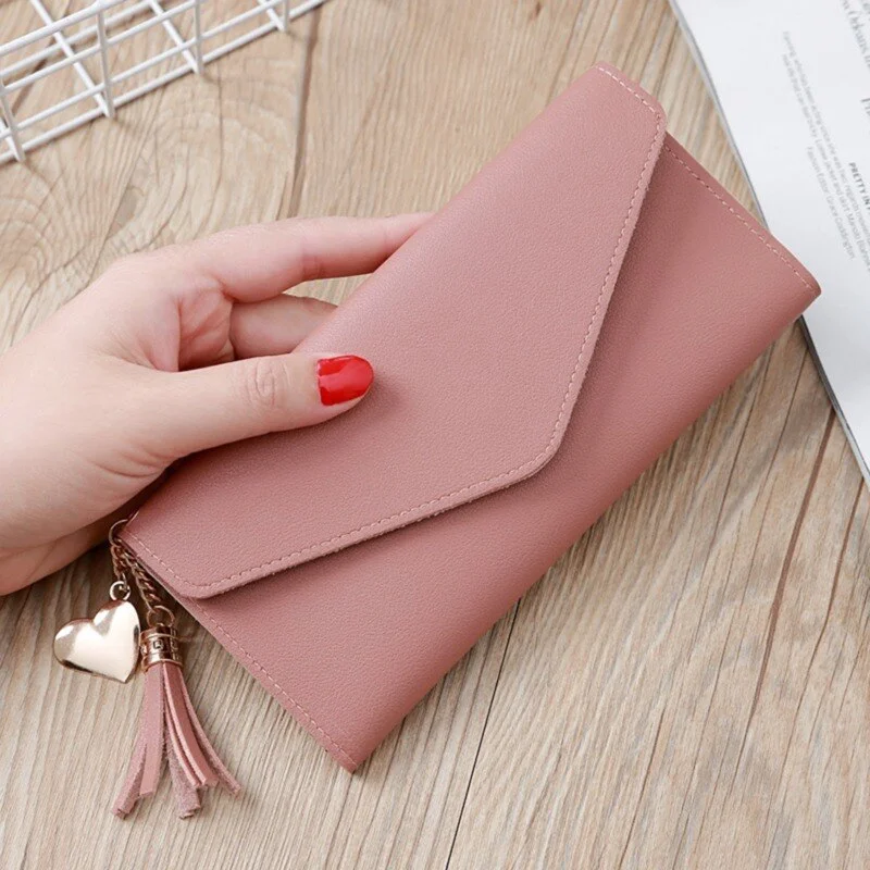 Big Capacity Women's Wallets Dull Polish Leather Wallet Double Zipper Day Clutch Purse Wristlet Coin Purse Card Holder Wallet