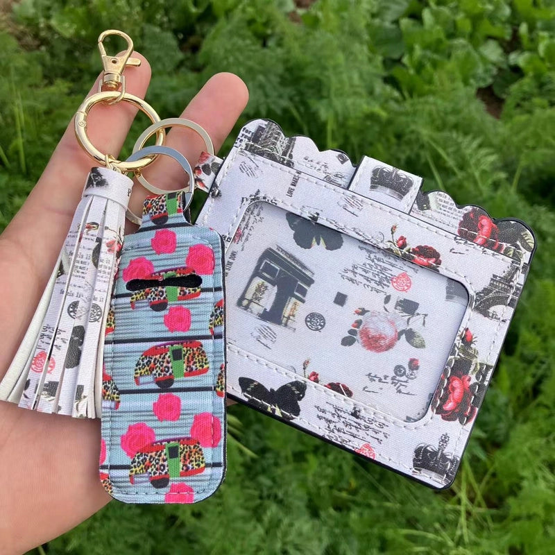 Women’s Geometric Pu Leather Open Card Holders