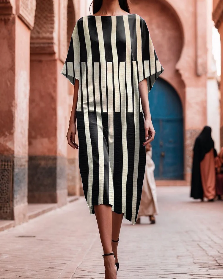 Women's Elegant Printed Loose Dress