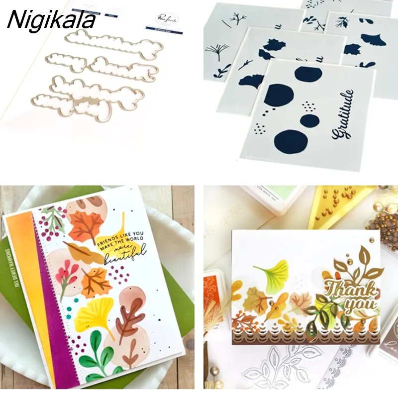 Nigikala Metal Cutting Dies Clear Stamps Stencil Scrapbook Diary ...