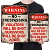 Warning - Metal Tin Signs(8*12Inch/12*16Inch)