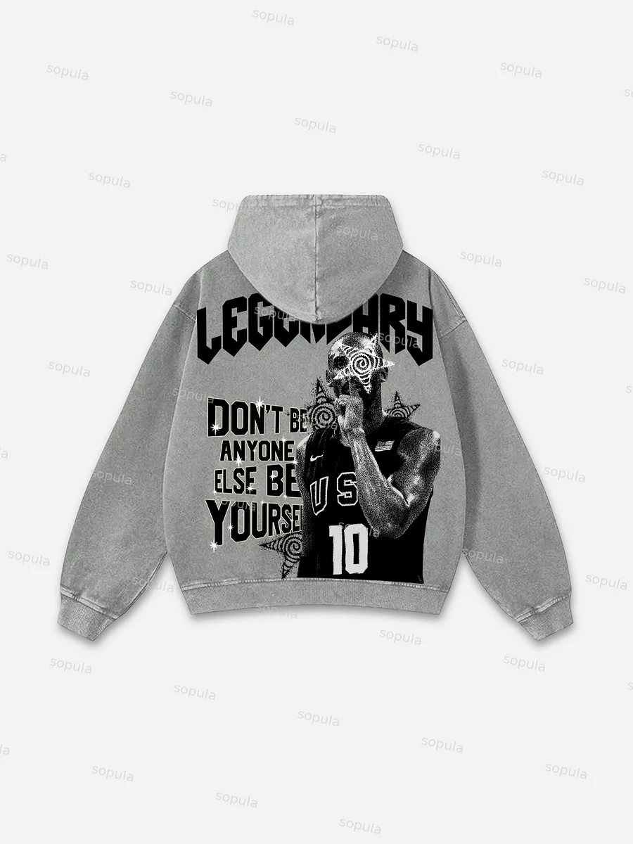 Legendary Star You Just Need To Be Yourself Graphic Washed Hoodie