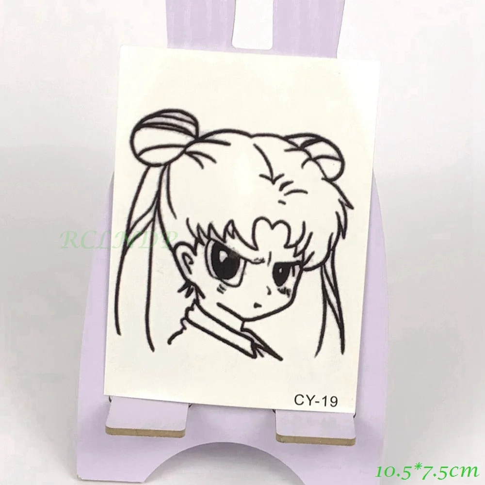 Waterproof Temporary Tattoo lovely Anime tatto stickers flash tatoo fake tattoos for girl women lady kid