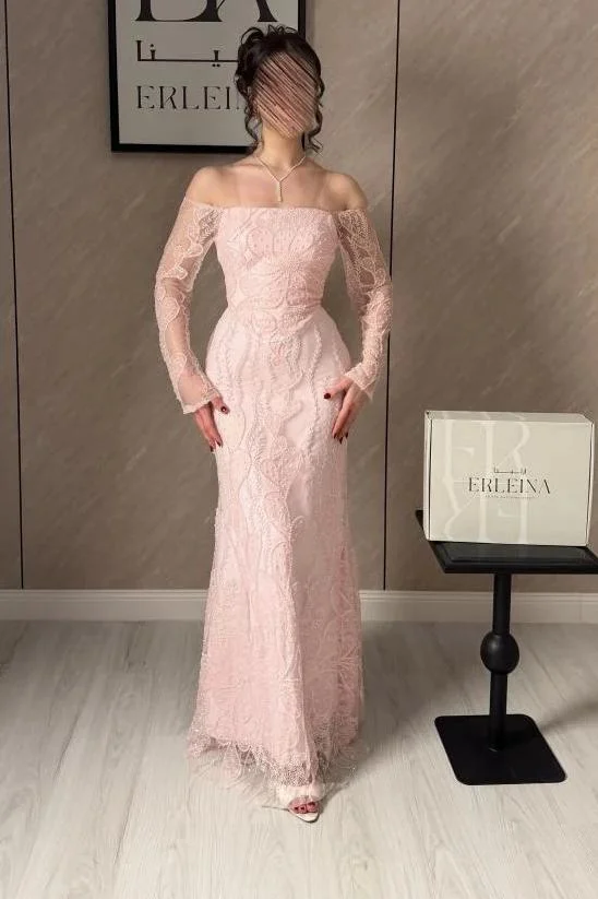 Off-The-Shoulder Strapless Long Sleeves High-Waisted Long Mermaid Prom Dress | LR0238 Wellcucu