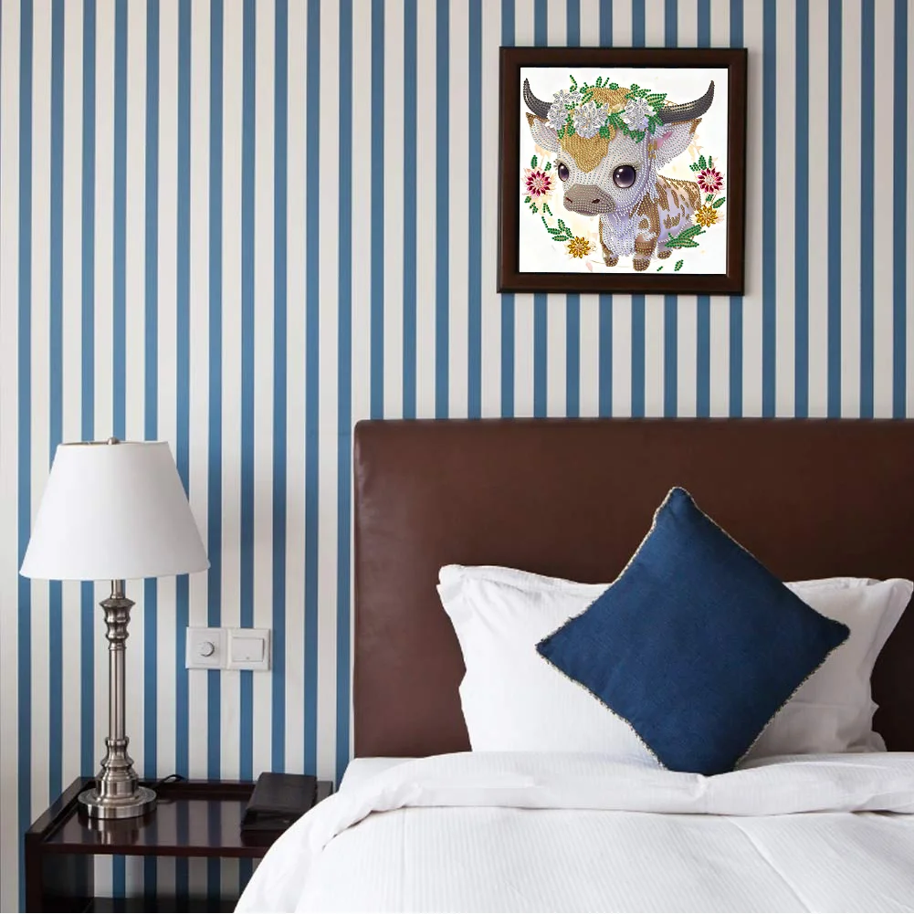 Diamond Painting - Partial Special Shaped Drill - Cattle(30*30cm)